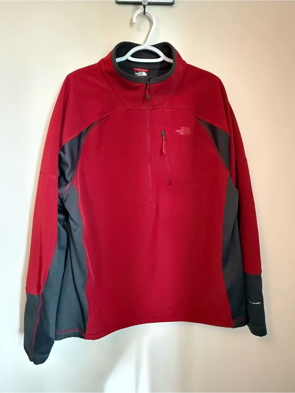 The North Face Red & Gray Half-Zip Performance Jacket